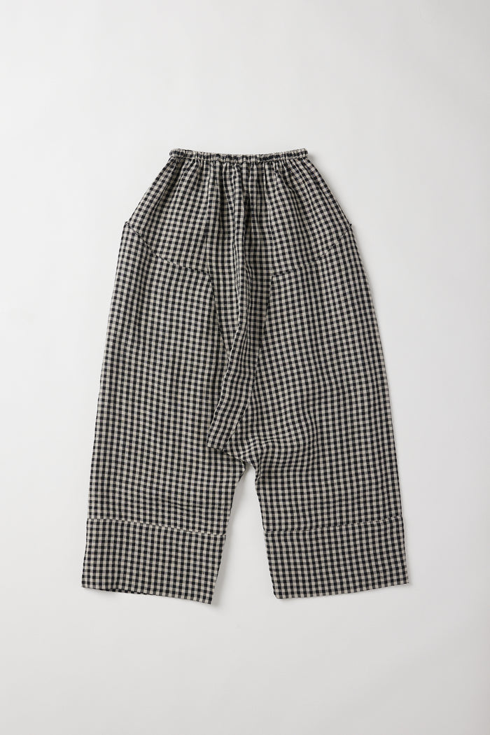 Eva’s Sunday - Ginza - Drop Crotch Pant -  Black Gingham