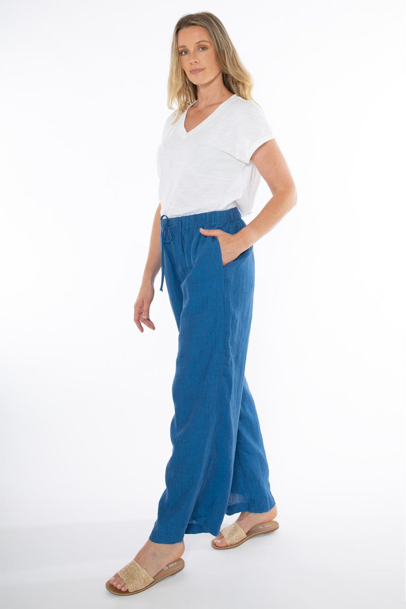 JUMP Clothing Wide Leg Linen Pants - Various Colours