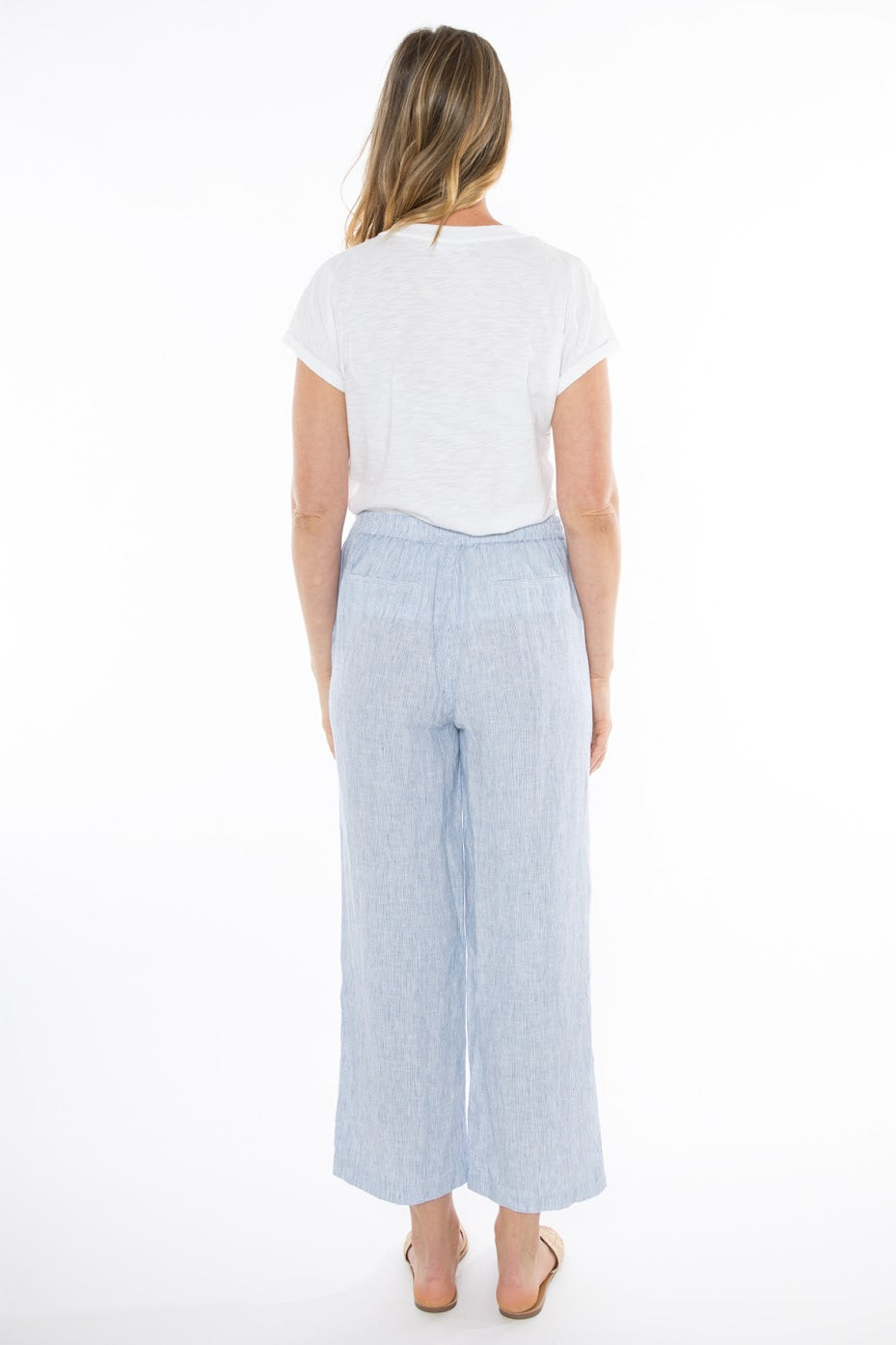 JUMP Clothing Core Stripe Linen Pants - Denim