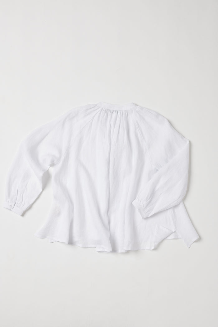 Eva’s Sunday - Vento - Long Sleeve Linen Shirt - White