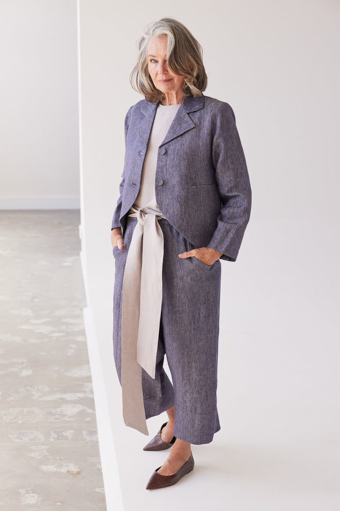 Eva’s Sunday - Conran - Linen Blazer - Dusty Denim
