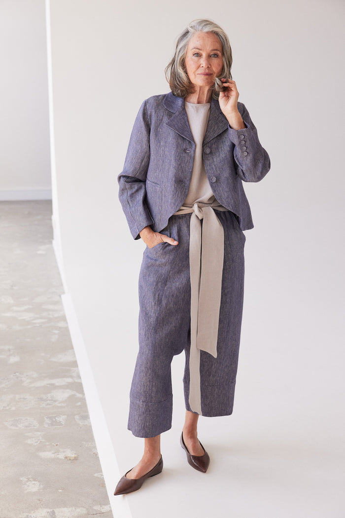 Eva’s Sunday - Conran - Linen Blazer - Dusty Denim