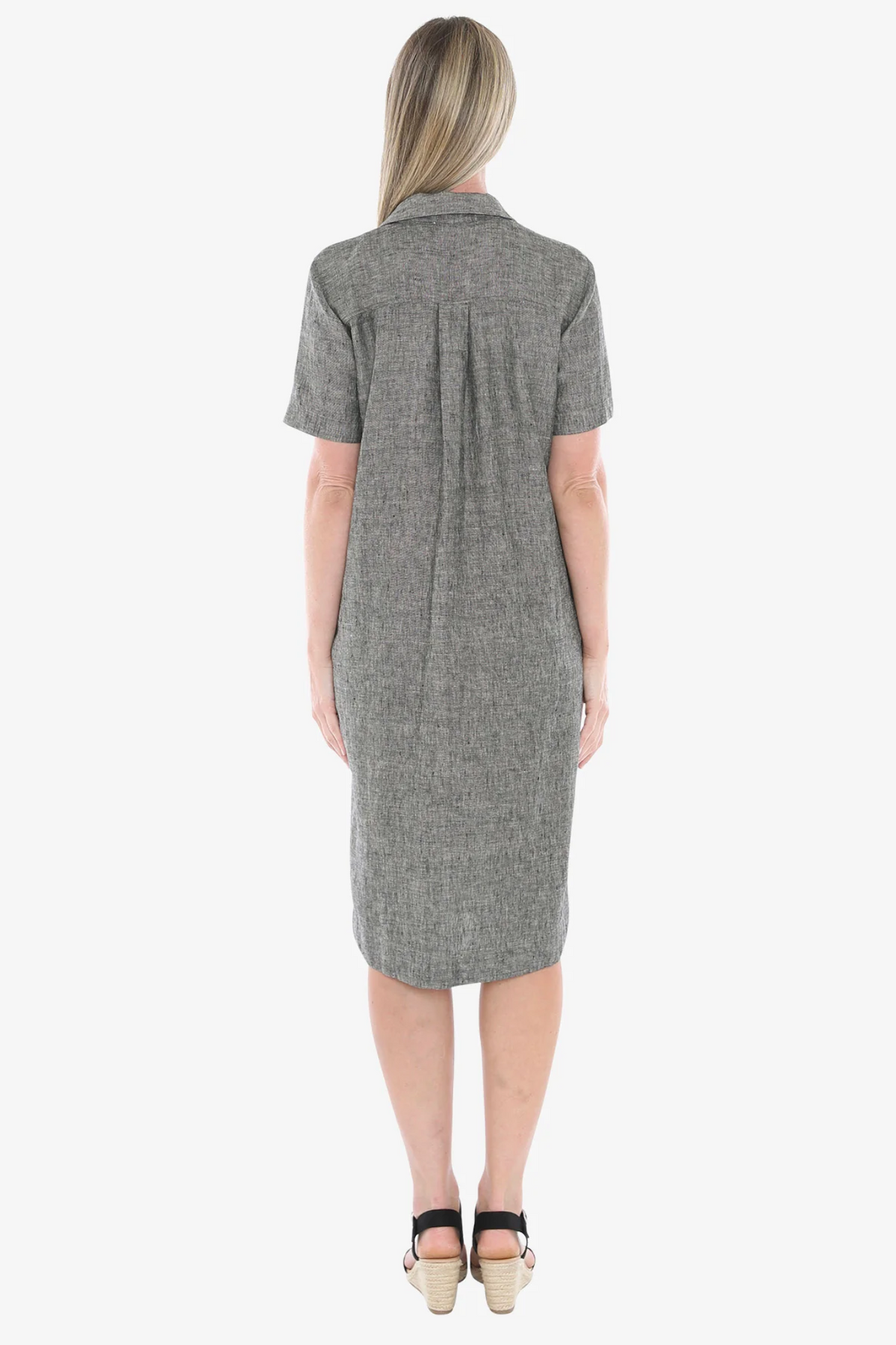 JUMP Clothing - Pocket Linen Dress - Blackstone