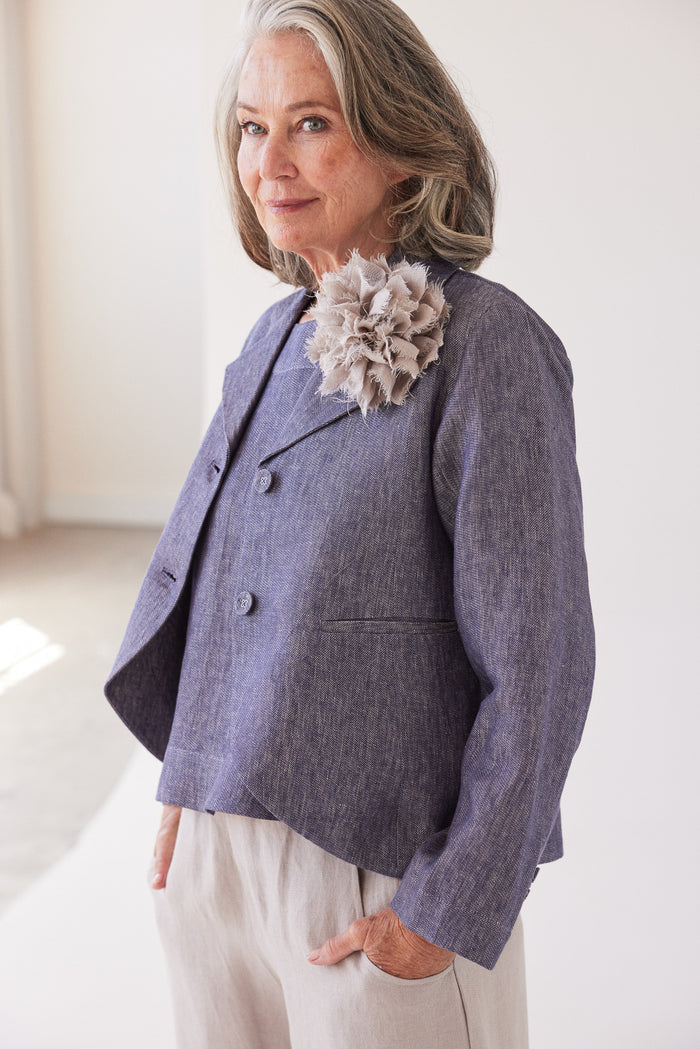 Eva’s Sunday - Conran - Linen Blazer - Dusty Denim