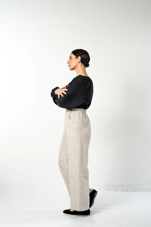 Eva’s Sunday ‘Bowie’ Linen Pant - Neutral - LAST ONE - Size XS