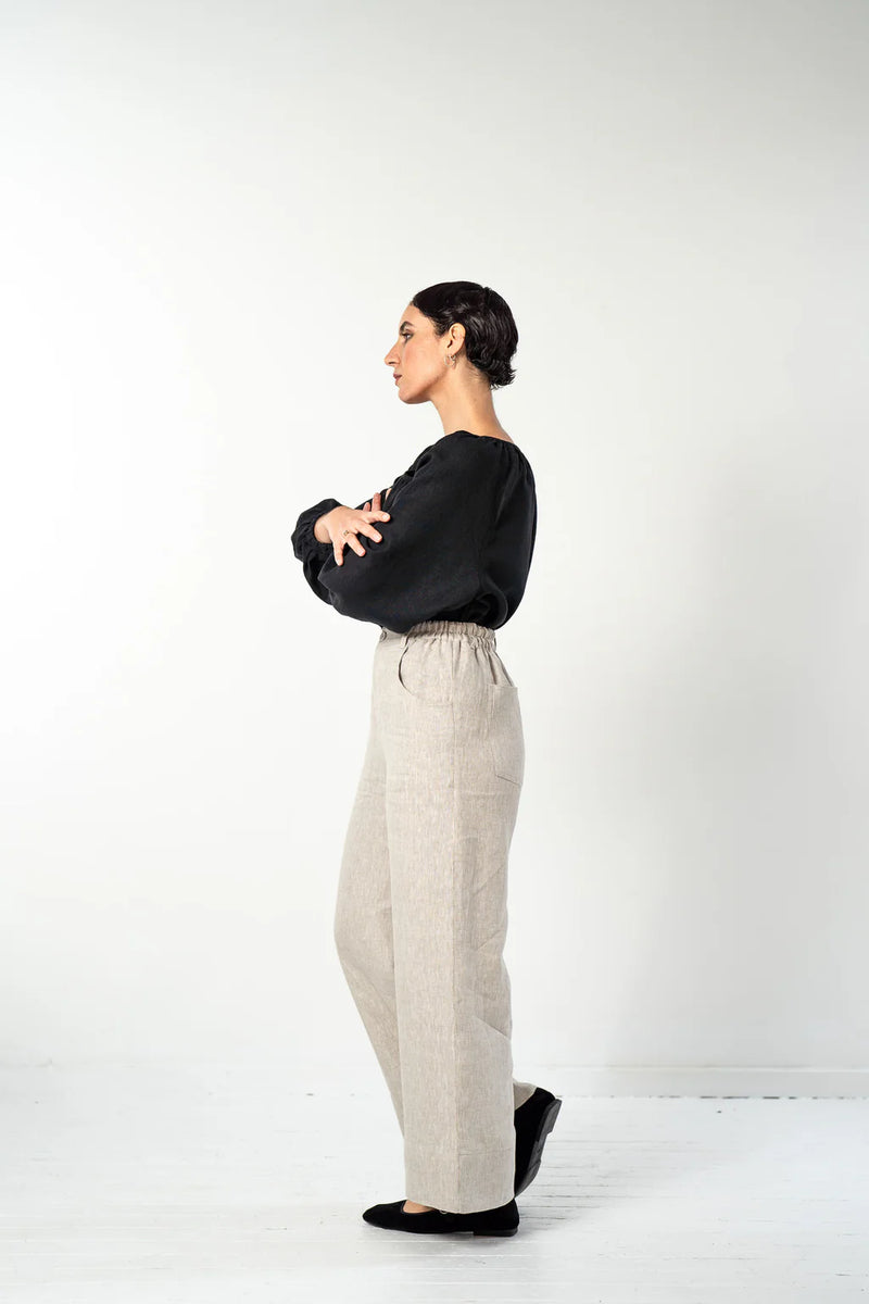 Eva’s Sunday ‘Bowie’ Linen Pant - Neutral - LAST ONE - Size XS