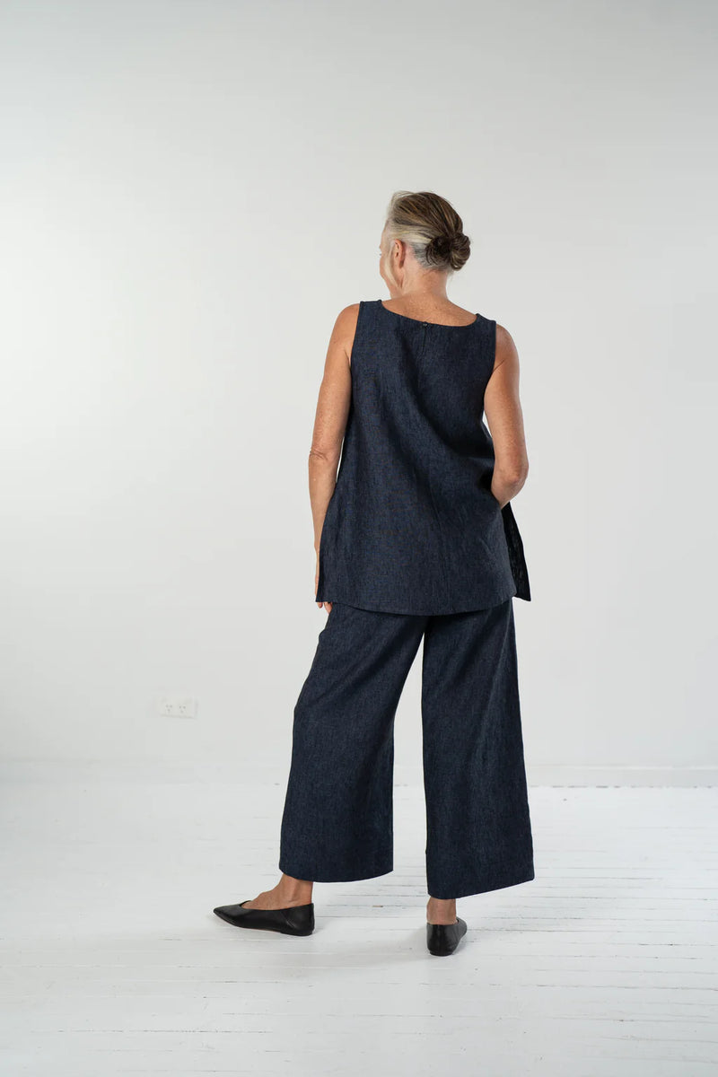 Eva’s Sunday ‘Bowie’ Linen Pant - Navy