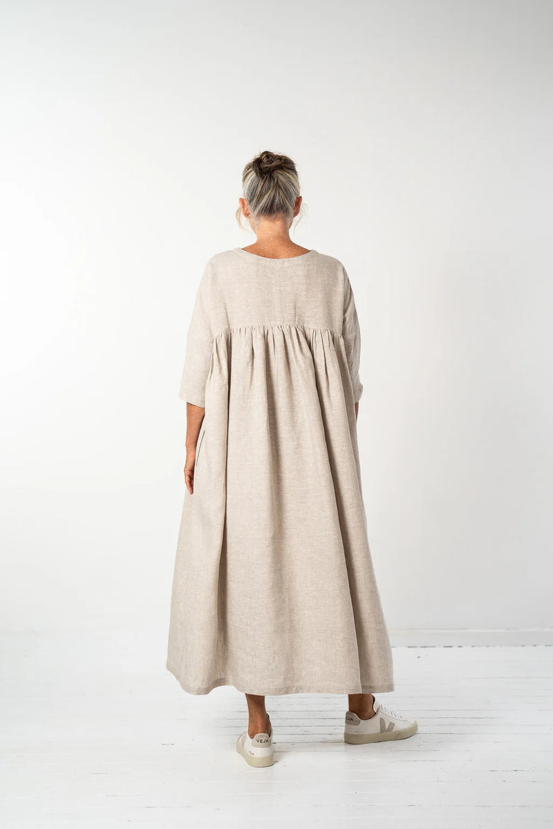 Eva’s Sunday ‘Cora’ Linen Dress - Natural