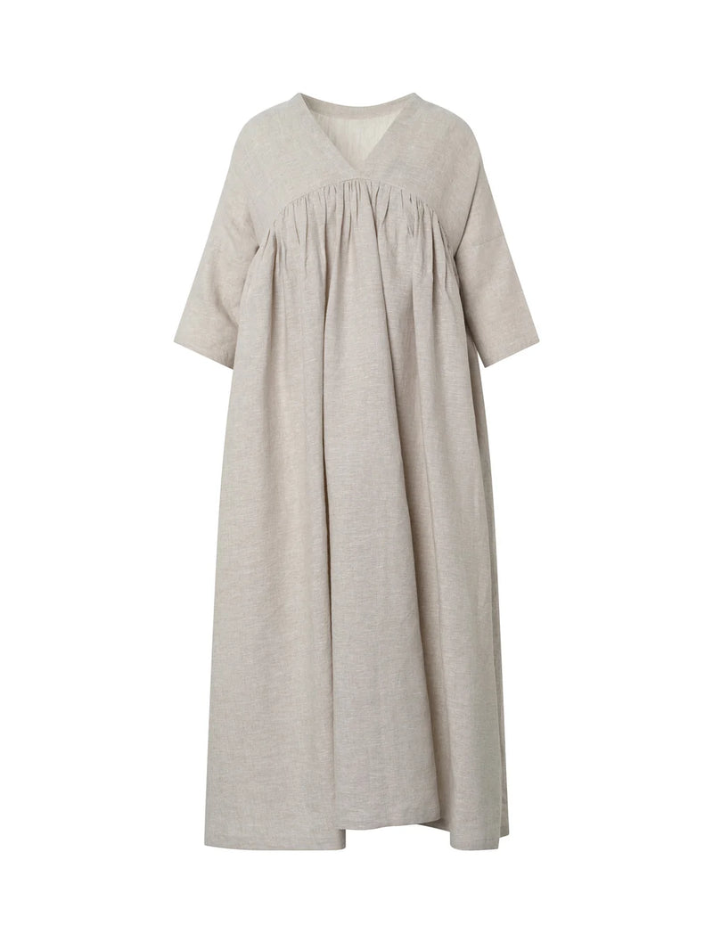 Eva’s Sunday ‘Cora’ Linen Dress - Natural