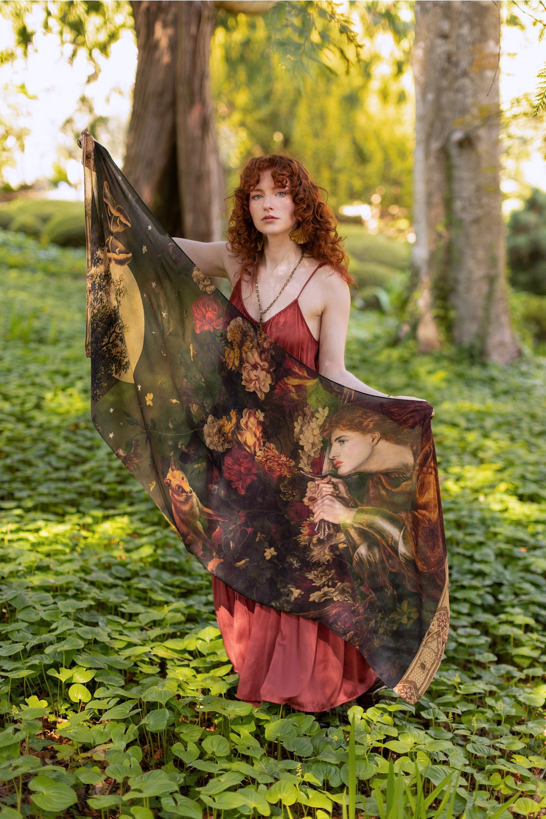 Market Of Stars - The Messenger Scarf - Joan Of Ars - Florals & Fox