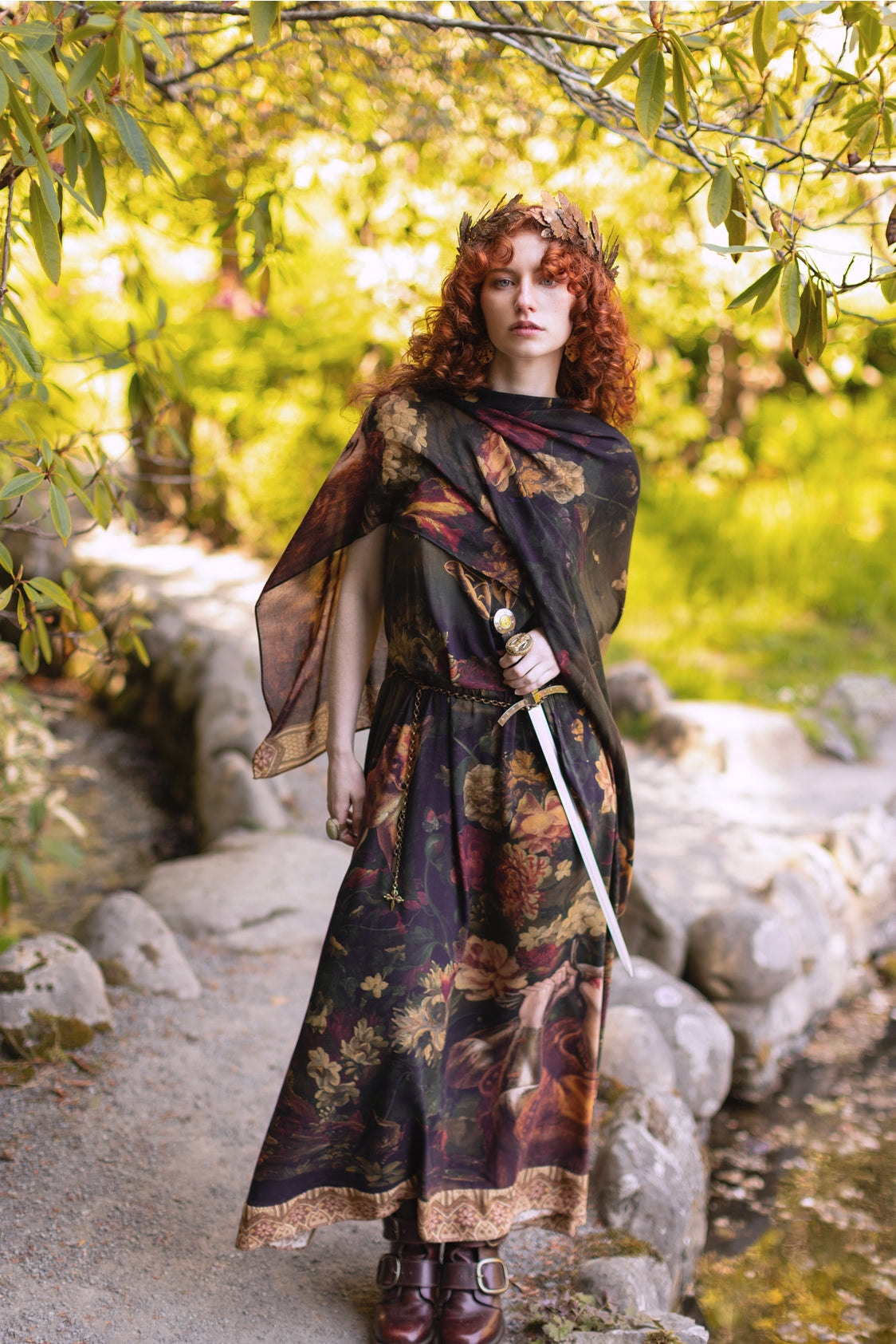 Market Of Stars - The Messenger Scarf - Joan Of Ars - Florals & Fox