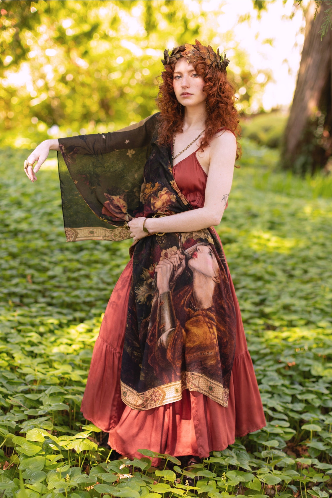 Market Of Stars - The Messenger Scarf - Joan Of Ars - Florals & Fox