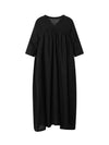 Eva’s Sunday ‘Cora’ Linen Dress - Black