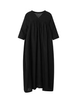 Eva’s Sunday ‘Cora’ Linen Dress - Black