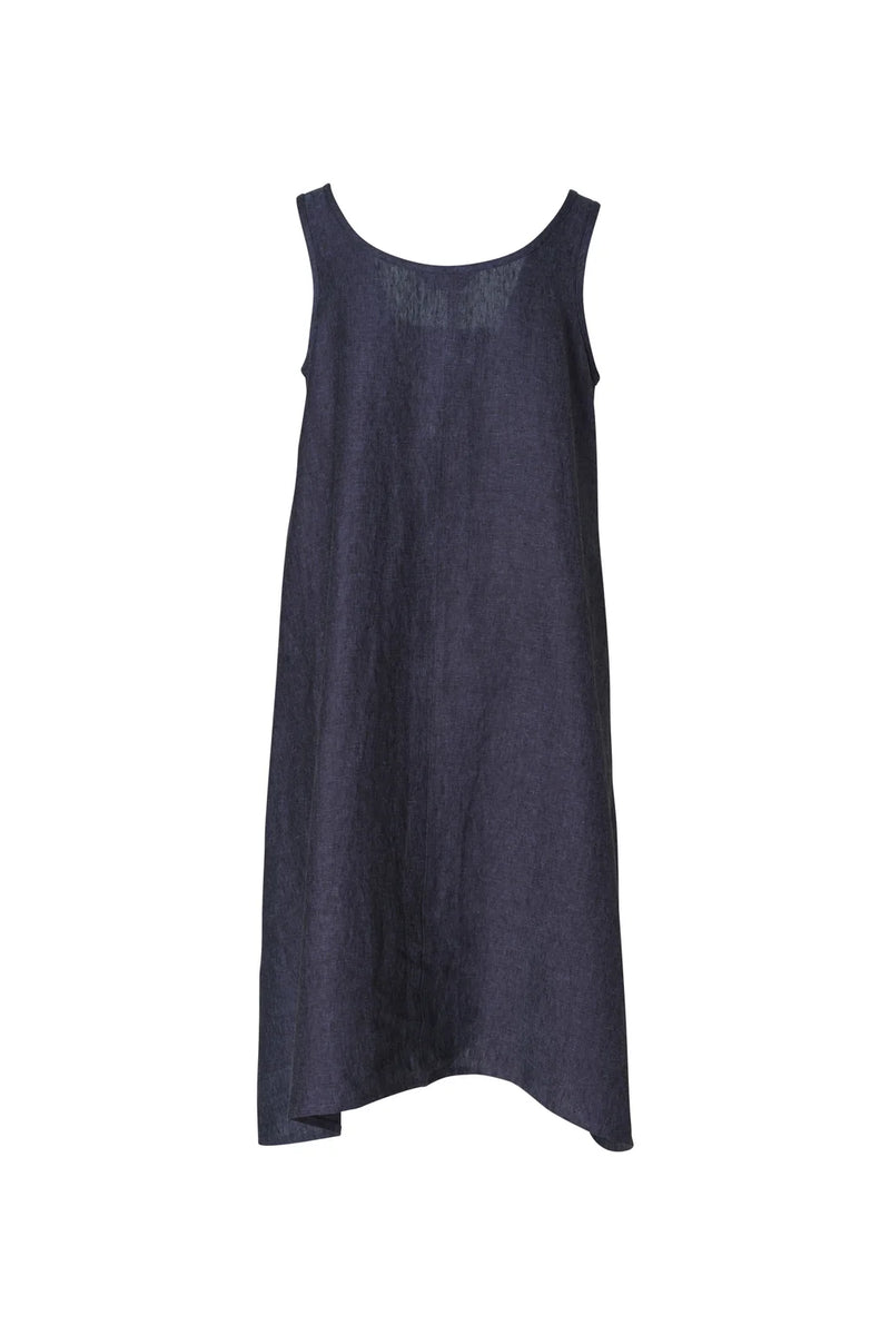 Eva’s Sunday ‘Danni’ Slip Linen Dress - Navy