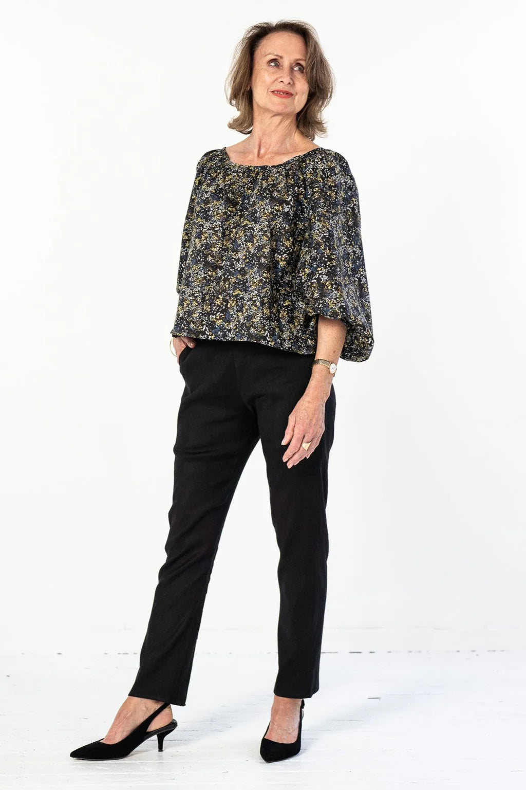 Eva’s Sunday ‘Pia’ Top - Reflections - LAST ONE - Size XL