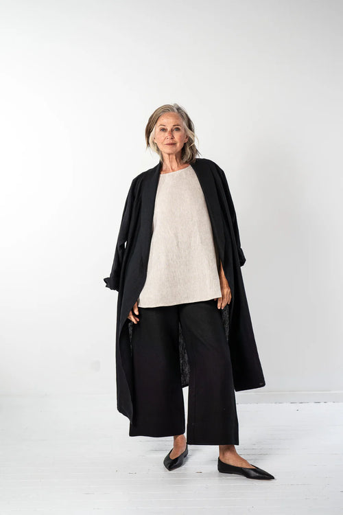 Eva’s Sunday ‘Taylor’ Linen Jacket - Black - LAST ONE - Size XS