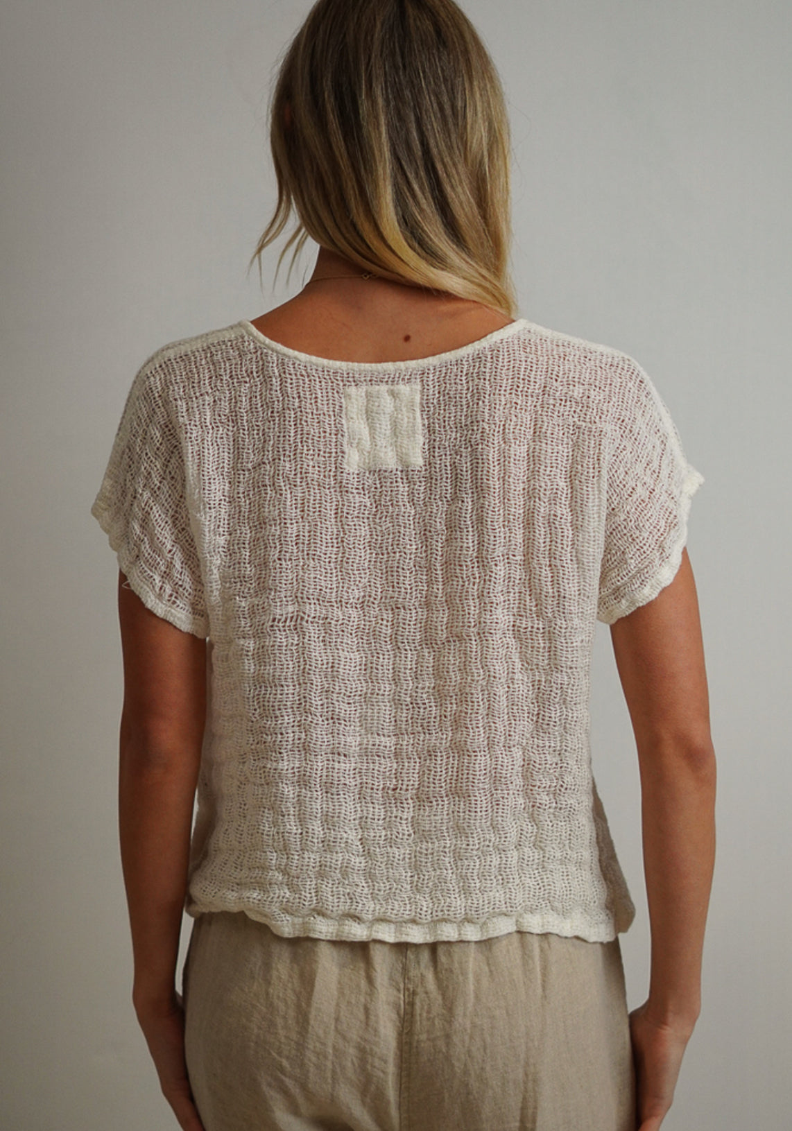 RUSTIC Linen - Carina Box Top - Ivory