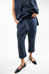 Eva’s Sunday ‘Teddy’ Linen Pant - Navy