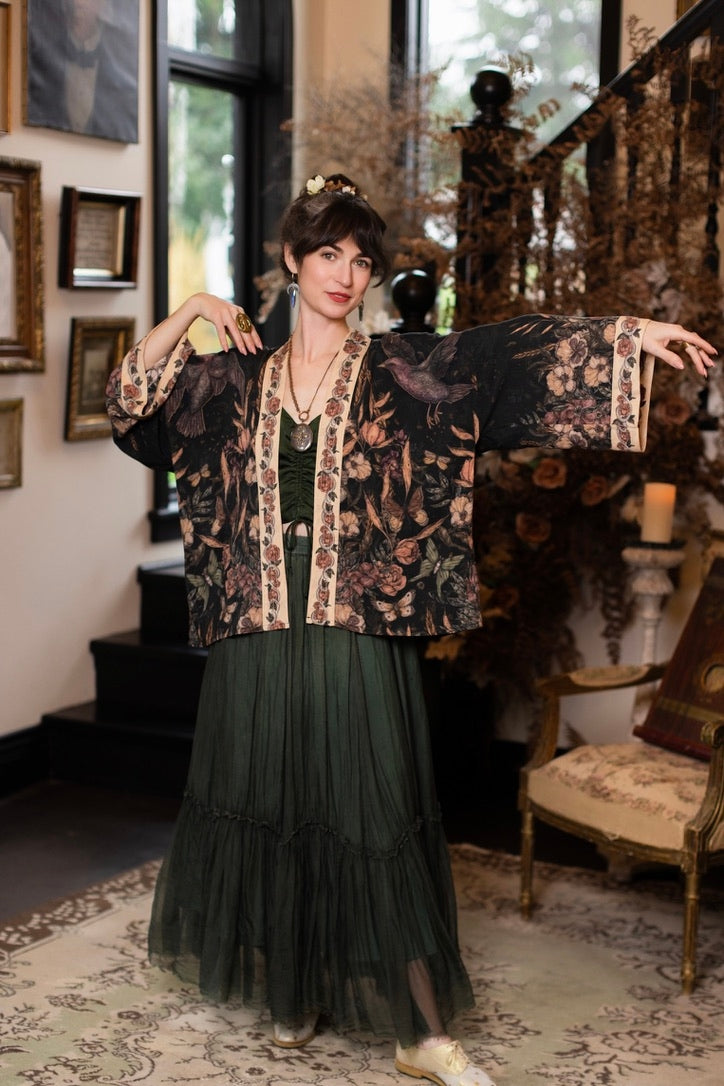 PRE-ORDER - Market Of Stars - Momento - Pixie Duster Crop Kimono - Starling & Skull