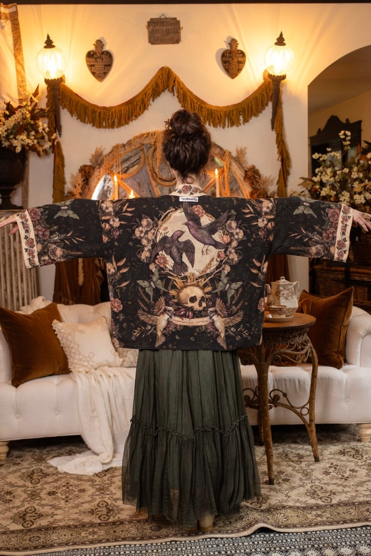 PRE-ORDER - Market Of Stars - Momento - Pixie Duster Crop Kimono - Starling & Skull