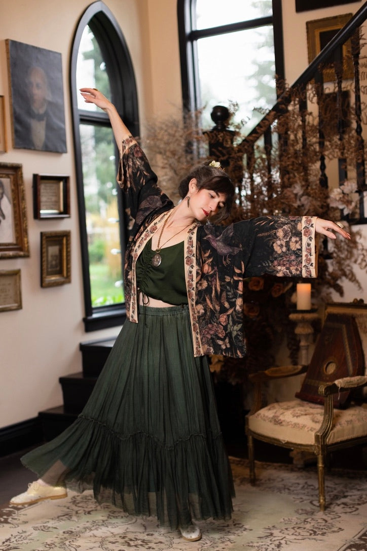 PRE-ORDER - Market Of Stars - Momento - Pixie Duster Crop Kimono - Starling & Skull