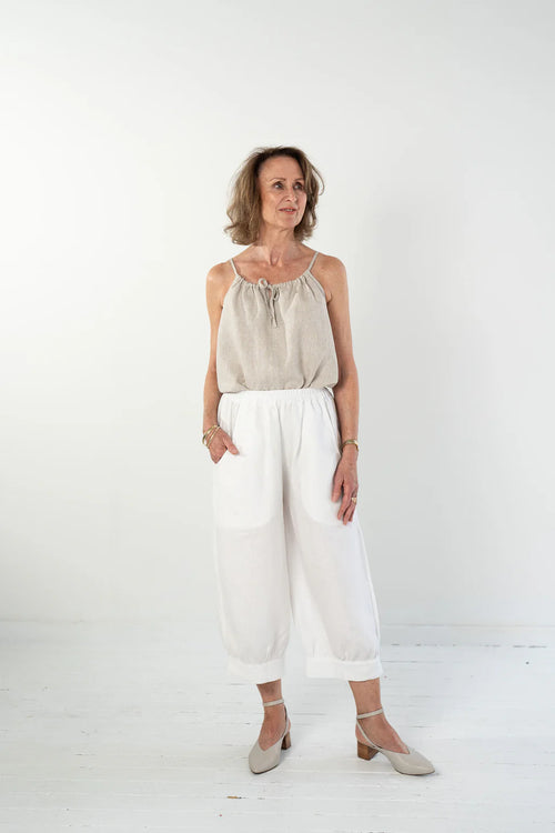 Eva’s Sunday ‘Todd’ Linen Pant - White