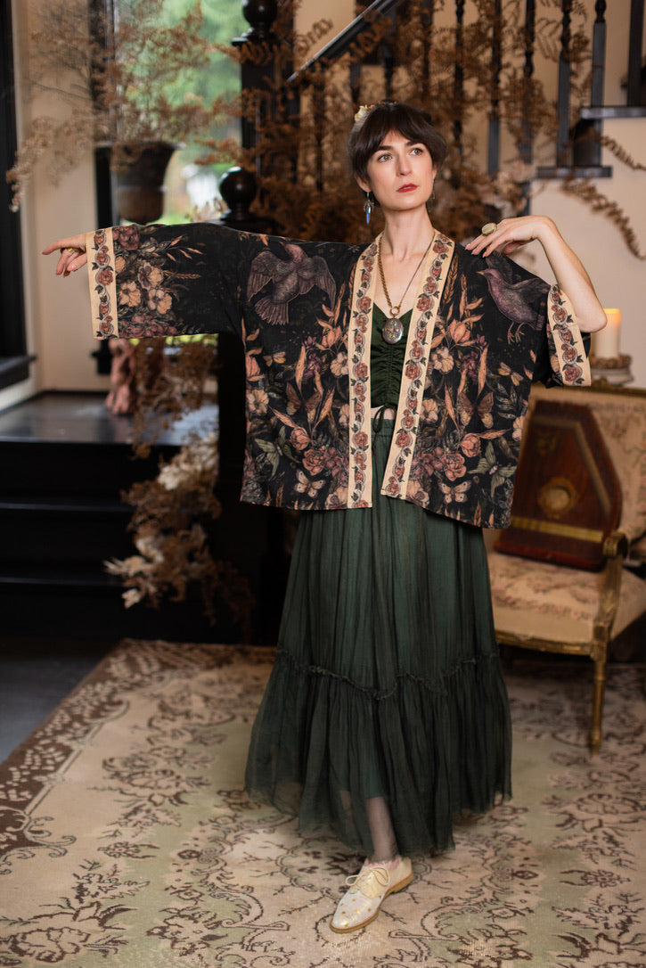 PRE-ORDER - Market Of Stars - Momento - Pixie Duster Crop Kimono - Starling & Skull