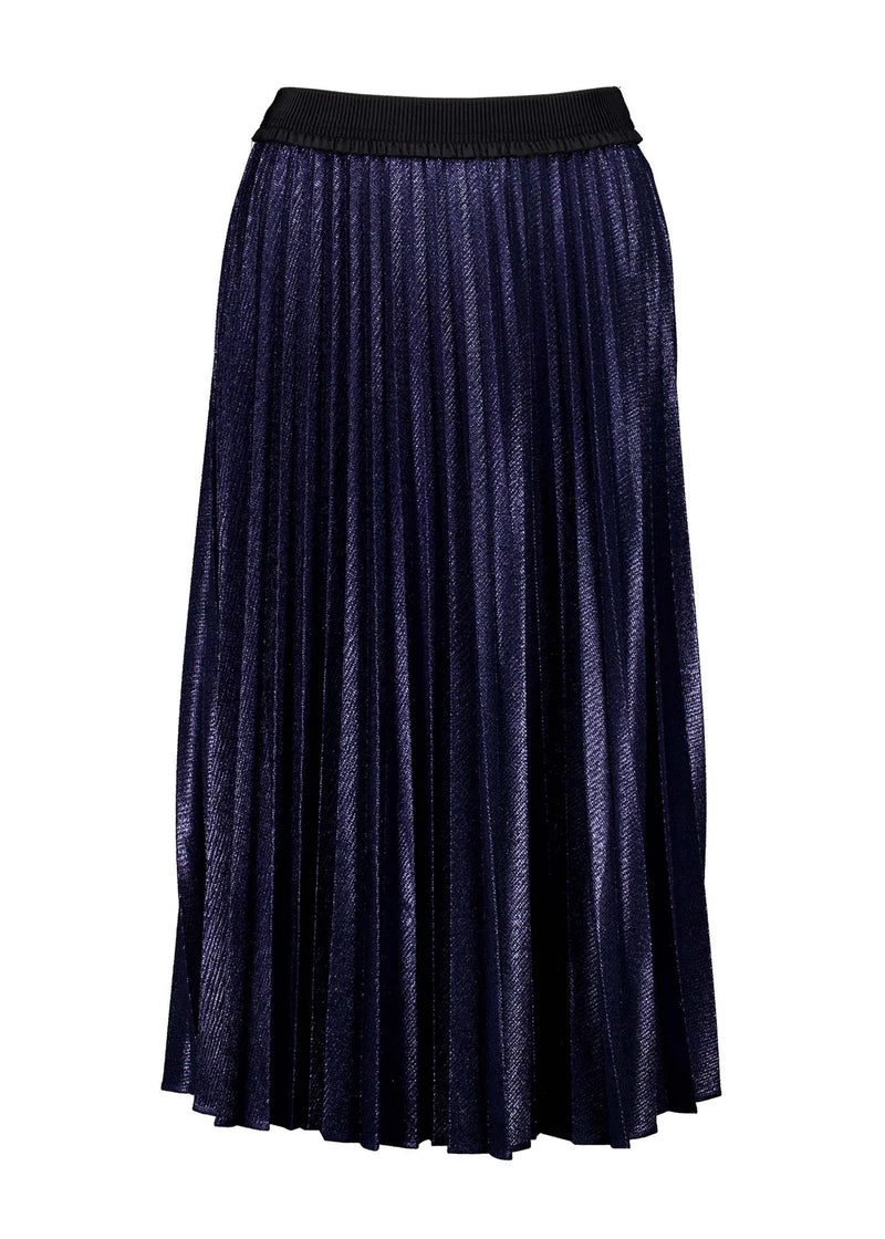 Olga De Polga ‘Champagne’ Pleat Skirt - Navy