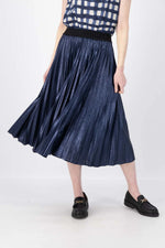 Olga De Polga ‘Champagne’ Pleat Skirt - Navy