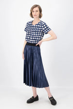 Olga De Polga ‘Champagne’ Pleat Skirt - Navy