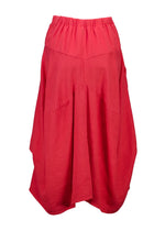 Olga De Polga ‘Milwaukee’ Fiesta Slub Linen Skirt - Watermelon