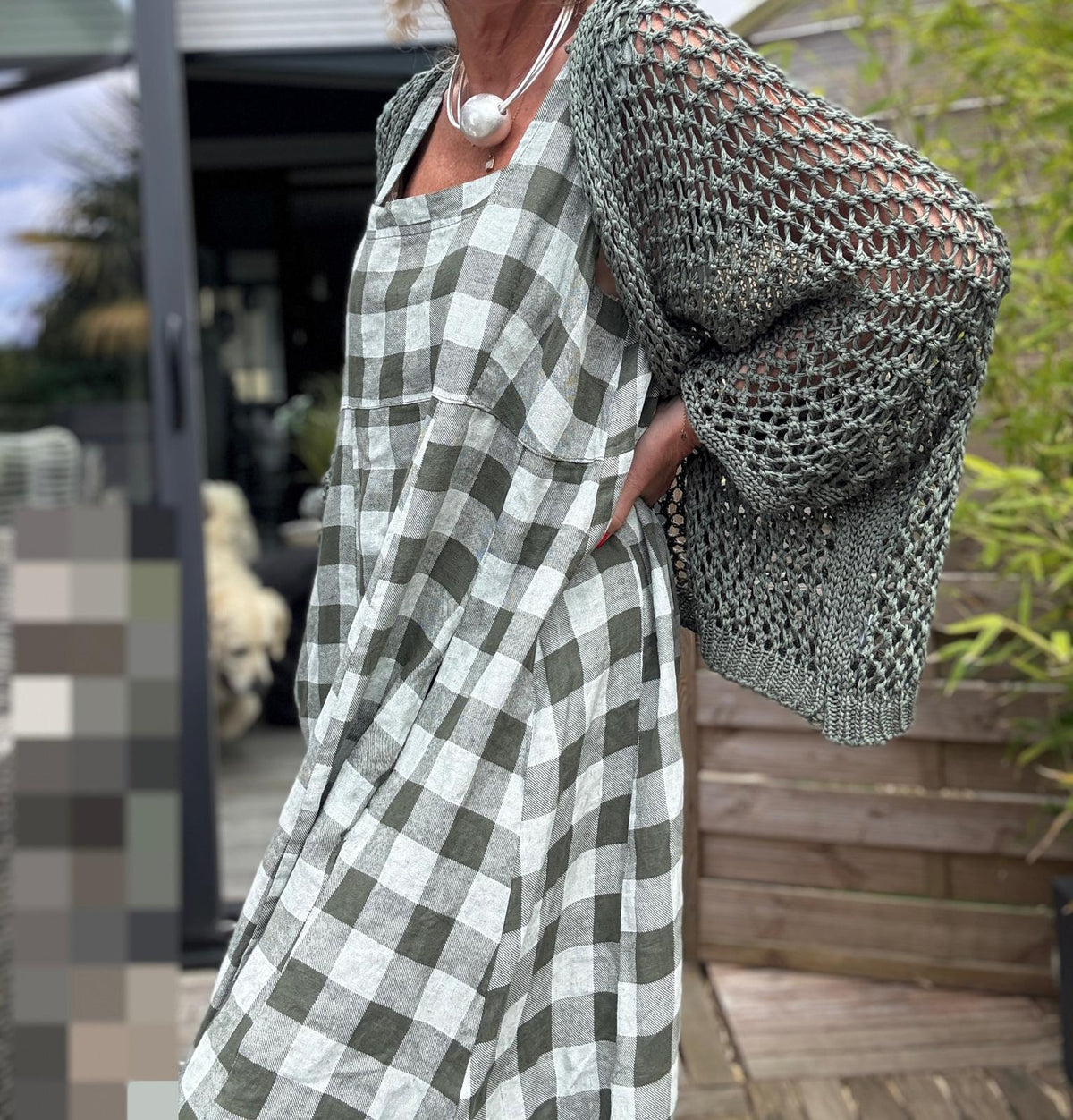 Italian Linen Dress with Pockets Gingham Check - Various Colours
