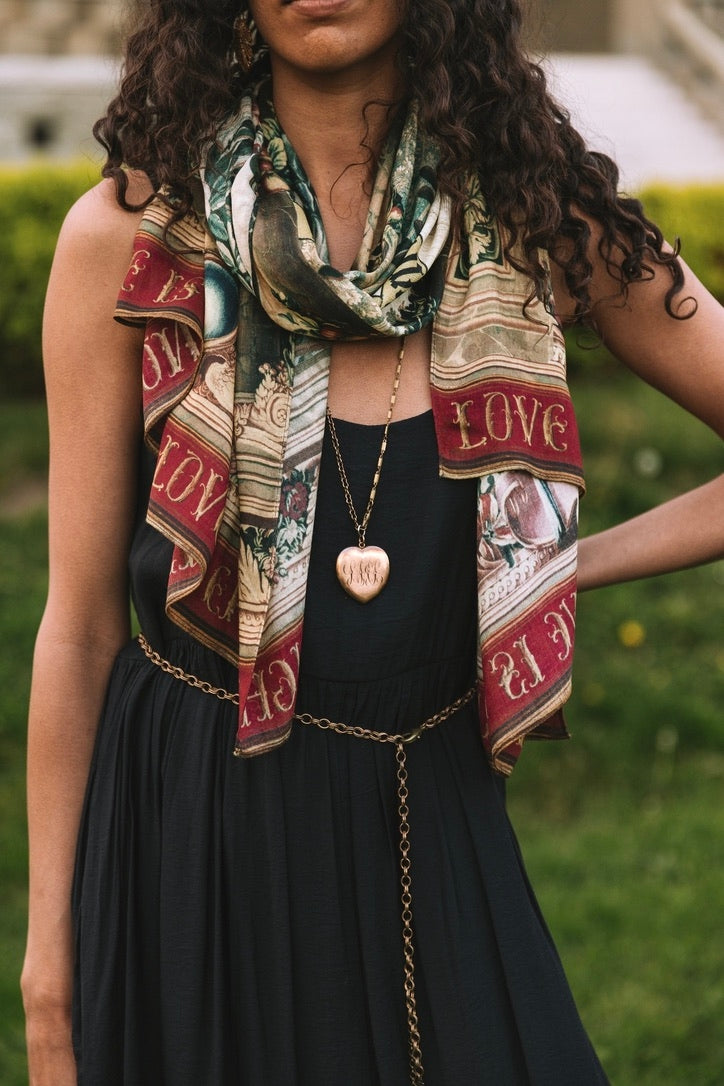PRE-ORDER - Market Of Stars - Wildheart - Scarf - Florals, Unicorn & Castle Print