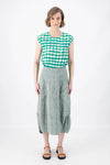 Olga De Polga Milwaukee ‘Panorama’ Herringbone Linen Skirt - Green