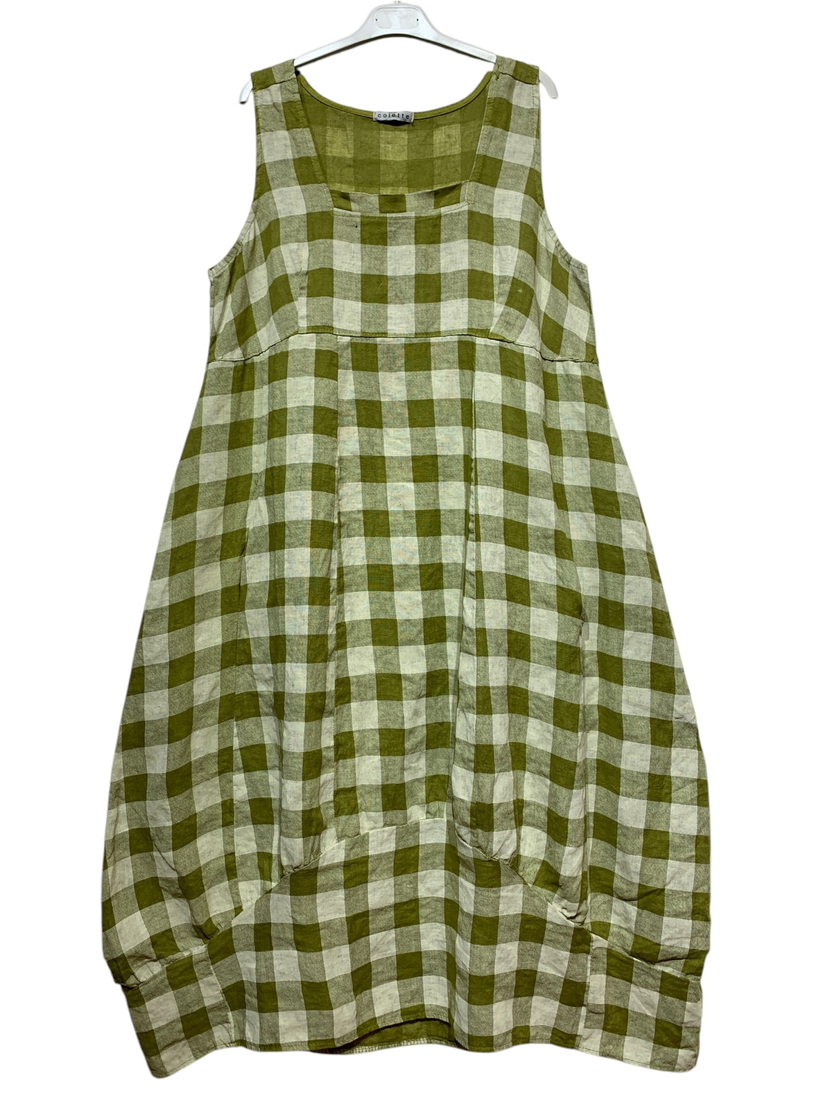 Italian Linen Dress with Pockets Gingham Check - Various Colours