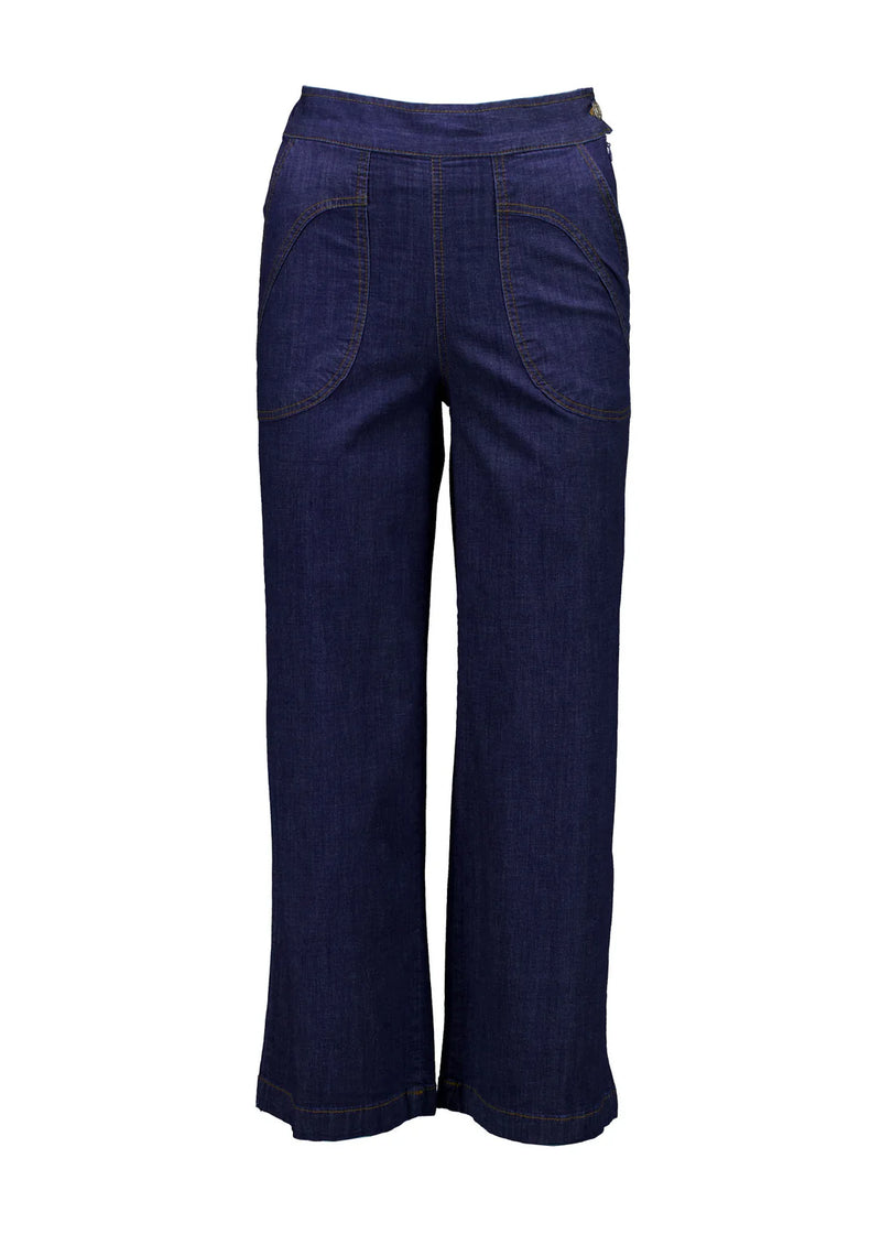 Olga De Polga Peggy ‘Ligera’ Pants Summer Denim - Dark Wash