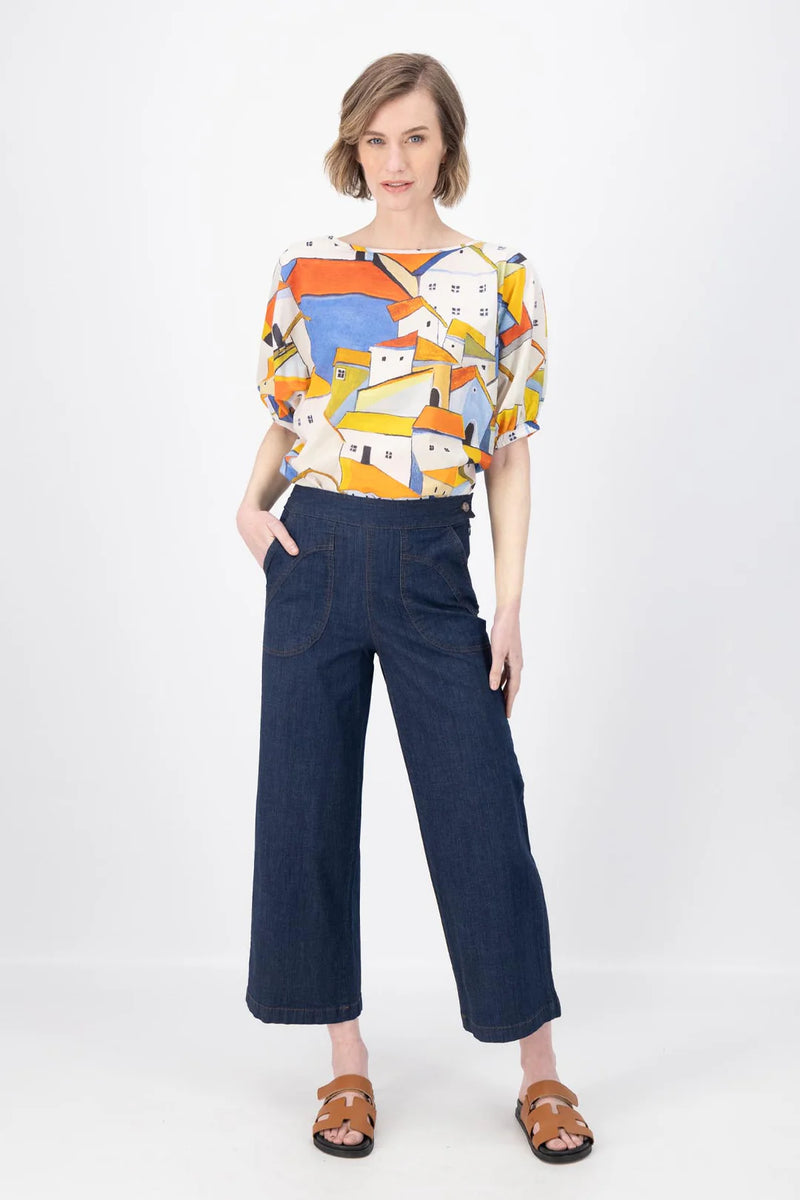 Olga De Polga Peggy ‘Ligera’ Pants Summer Denim - Dark Wash