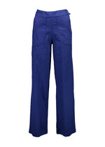 Olga De Polga ‘Peggy’ Long Linen Pants - Lino Cobalt Blue