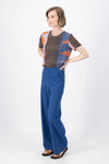 Olga De Polga ‘Peggy’ Long Linen Pants - Lino Cobalt Blue