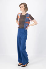 Olga De Polga ‘Peggy’ Long Linen Pants - Lino Cobalt Blue - LAST PAIR - XXXL