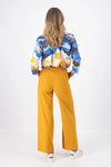 Olga De Polga ‘Peggy’ Long Linen Pants - Lino Yellow