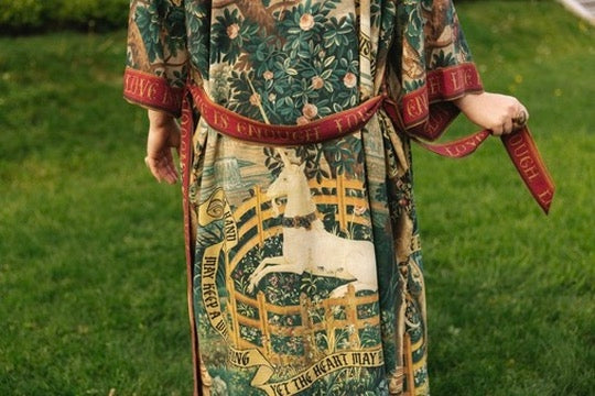 PRE-ORDER - Market Of Stars - Wildheart - Opera Duster Bamboo Kimono Duster Robe - Unicorn & Castle