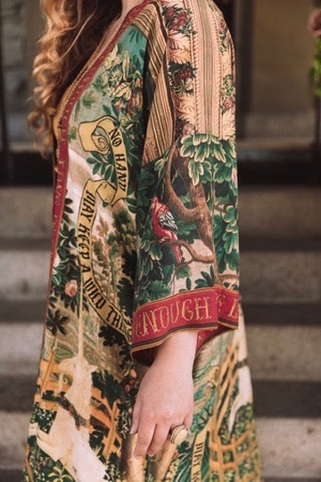PRE-ORDER - Market Of Stars - Wildheart - Opera Duster Bamboo Kimono Duster Robe - Unicorn & Castle