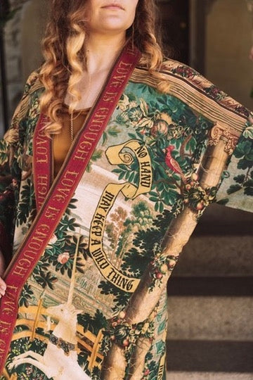 PRE-ORDER - Market Of Stars - Wildheart - Opera Duster Bamboo Kimono Duster Robe - Unicorn & Castle
