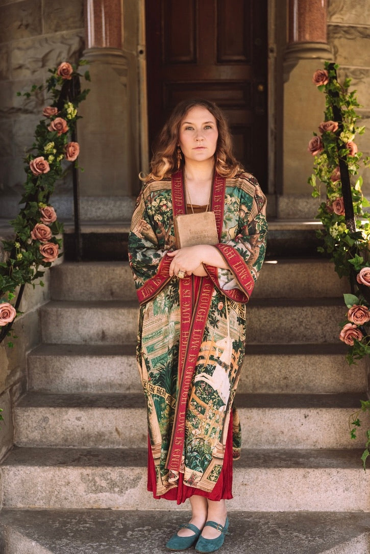 PRE-ORDER - Market Of Stars - Wildheart - Opera Duster Bamboo Kimono Duster Robe - Unicorn & Castle