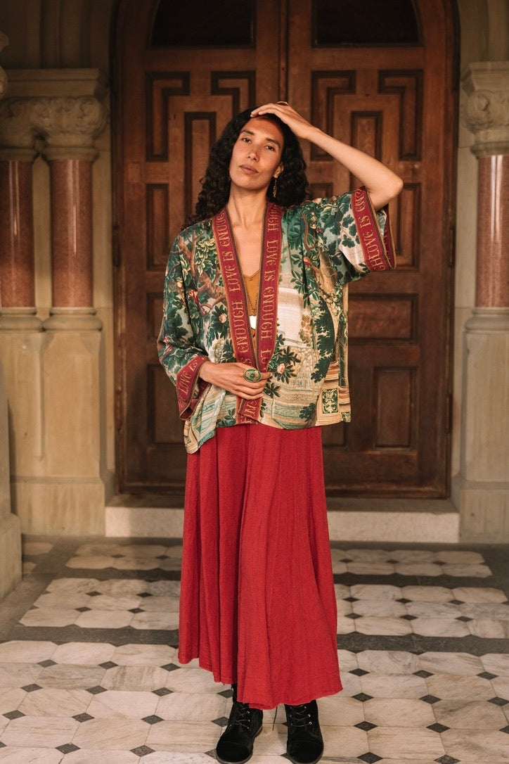 PRE-ORDER - Market Of Stars - Wildheart - Pixie Duster Crop Kimono - Unicorn & Castle
