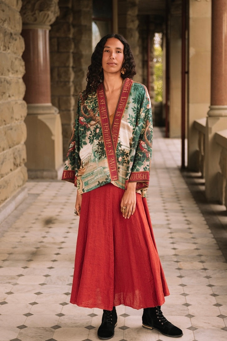 PRE-ORDER - Market Of Stars - Wildheart - Pixie Duster Crop Kimono - Unicorn & Castle