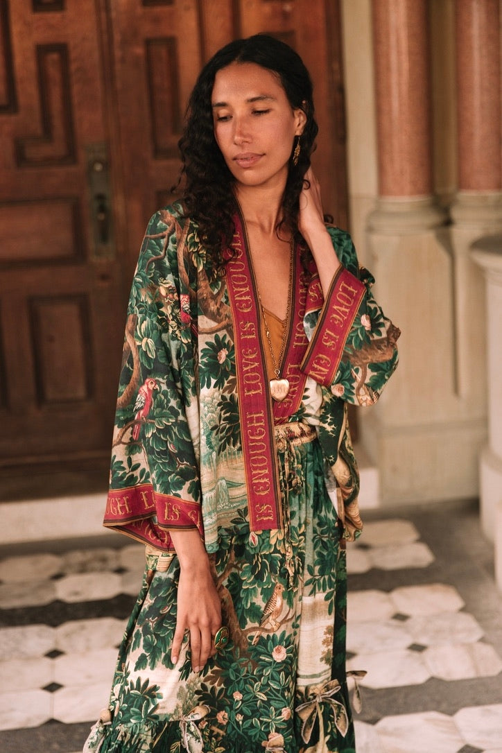 PRE-ORDER - Market Of Stars - Wildheart - Pixie Duster Crop Kimono - Unicorn & Castle