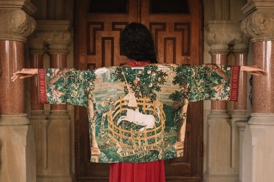 PRE-ORDER - Market Of Stars - Wildheart - Pixie Duster Crop Kimono - Unicorn & Castle
